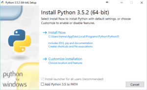 Python installation on Windows
